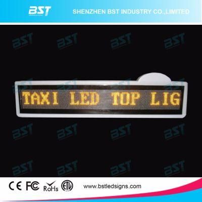 P6 Yellow Color Programmable Taxi Top LED Advertising Sign