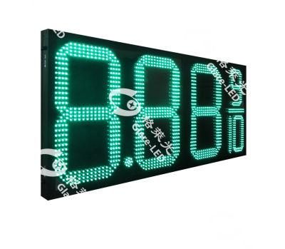 8.88 9/10 Green LED Price Sign Gas LED Gas Price Sign Waterproof Digital Channel LED Screen Oil Price Sign for Gas Station