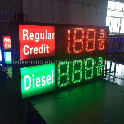 Double Side Regular Light Box 16inch 8.88 9/10 LED Gas Price Sign Built-in Control Display