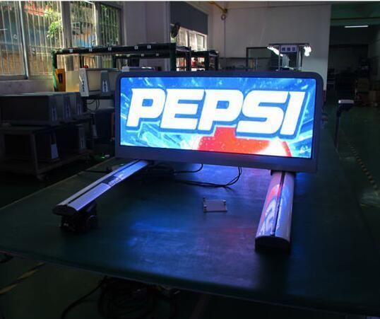 960X384 P3 Outdoor High Brightness LED Display for Taxi Top Advertising