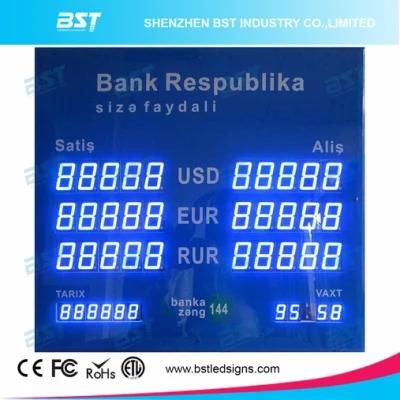 2.3&quot; Indoor Blue Digit LED Exchange Rate Board