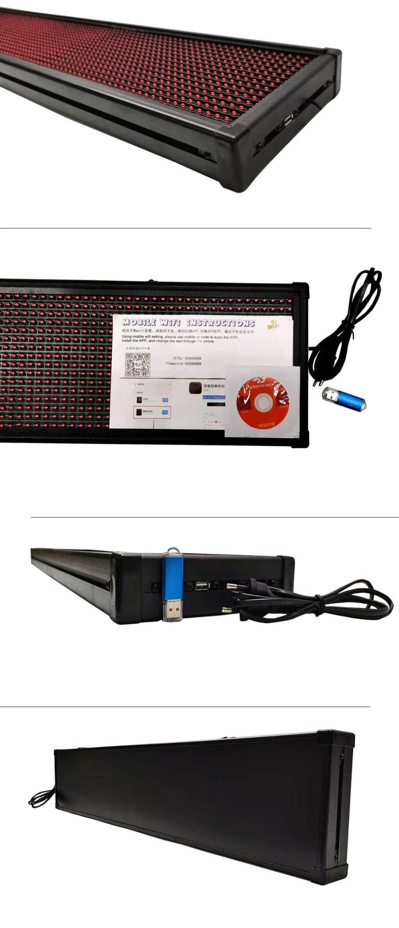 P10 SMD Single Red Color Display Module Indoor LED Billboard