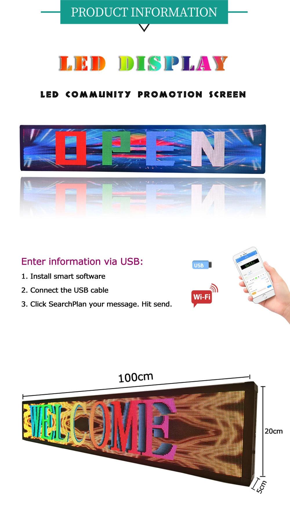 P2.5 Small Pitch Full Color LED Billboard WiFi to Send Text