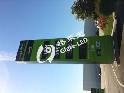 8.88 9/10 Green/Red/Bule/White/Amber LED Gas Station Price Signs for Petrol Station with Double Sided Pole Sign