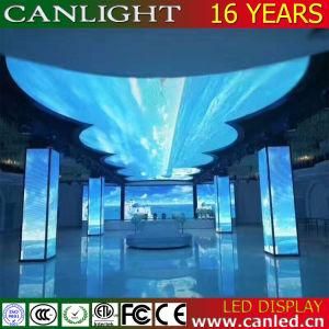 Creative Special Shape Curved Flexible Ceiling Cylinder LED Display Screen Video Wall for Bar and Hotel