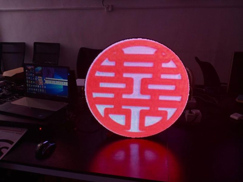 Hot Sale P4 Outdoor Full Color Round Circle Shape Diameter 384mm Single Side LED Display Screens