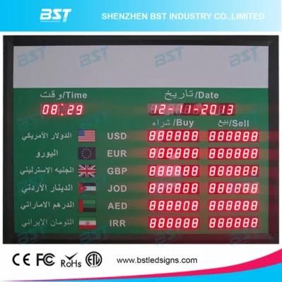 Arabic 1&quot; Red Digit Indoor LED Exchange Rate Board