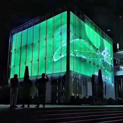 P3.9-7.82 Transparent LED Display Building Curtain LED Display Media Facade