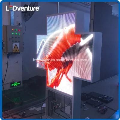 Indoor Outdoor Full Color P10 Cross LED Display Screen for Advertising