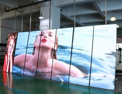Shenzhen Indoor P1 P2.5 P3 HD WiFi Foldable Floor Stand Mirror LED Poster Display Panel Advertising LED Screen Poster