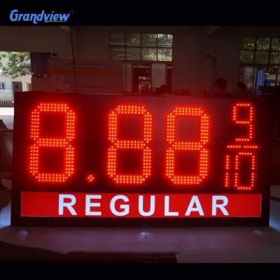 Guangzhou Factory LED Gas Price LED Number Price Changer Board LED Gas Station Signs Waterproof LED Gas Station Price Sign