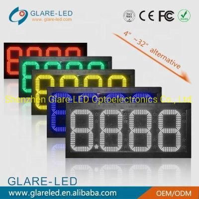 Oil Fuel Petrol Station 7 Segment 4 Digit Gas Price LED Display Sign Changer