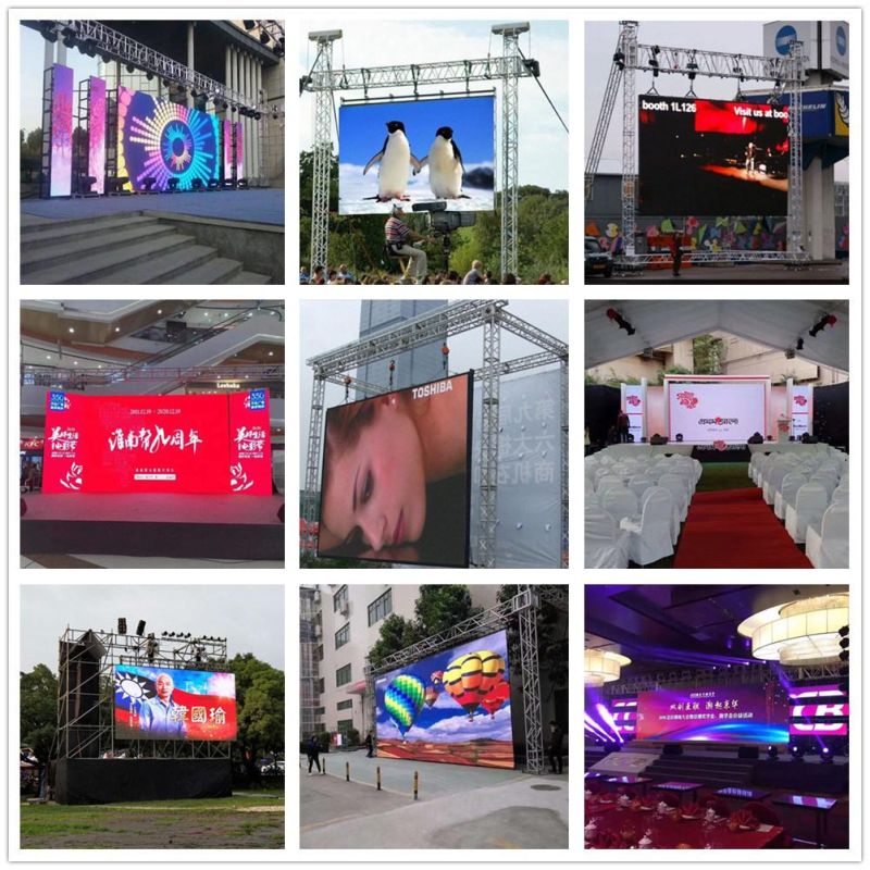 P3.91 Rental LED Display for Indoor/ Outdoor Movable Stage as Back Wall