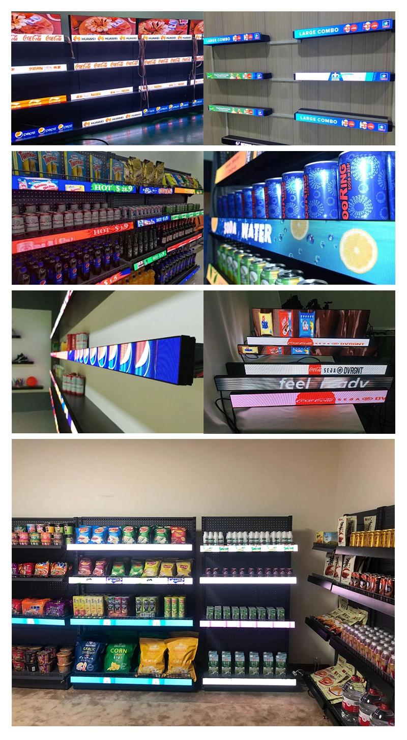23 Inch Shelf Edge Stretched Bar LED Screen Digital Signage Display LED Strip Display Android Advertising Player