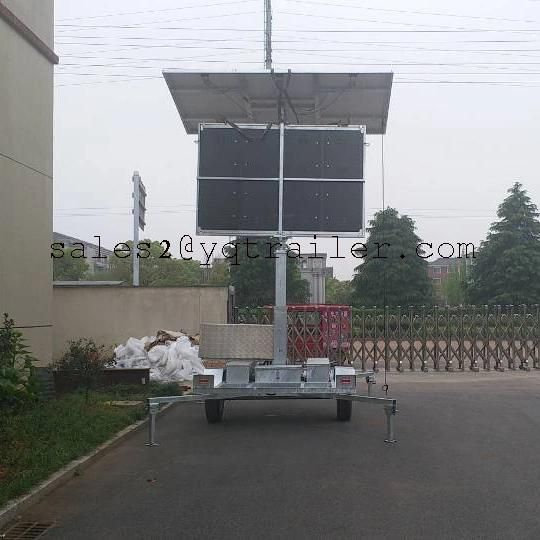 New Style! LED Sign Screen Trailer /Solar Panels Advertising Trailer