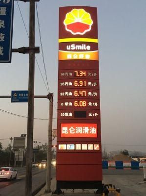 Manufacturer Customized Digit Screen Outdoor Waterproof LED Tag Gas Station LED Price Display