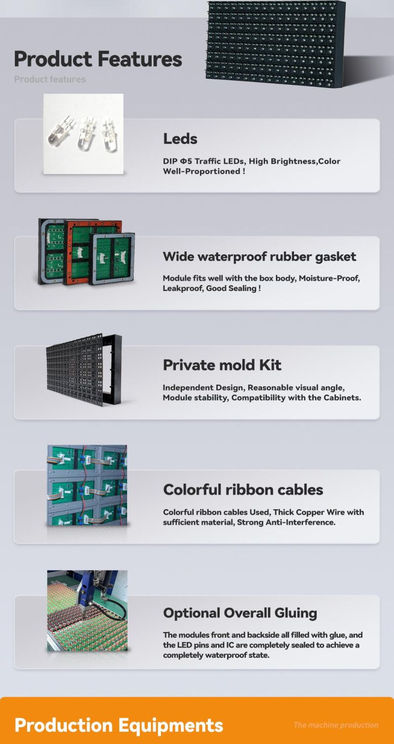 Low Power Consumptions Outdoor LED Display P16