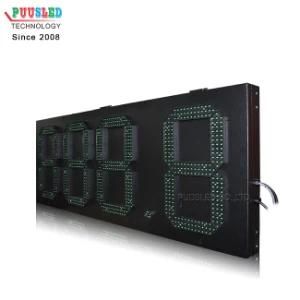 Outdoor LED Gas Price Sign Green Color Gas Station Price Display Waterproof Digital Price Sign