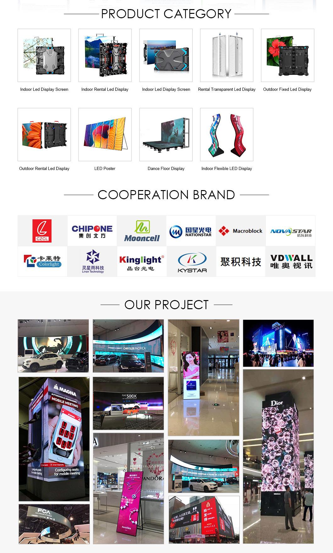 P2 Flexible Video Wall High Resolution Full Color Soft Modules LED Display