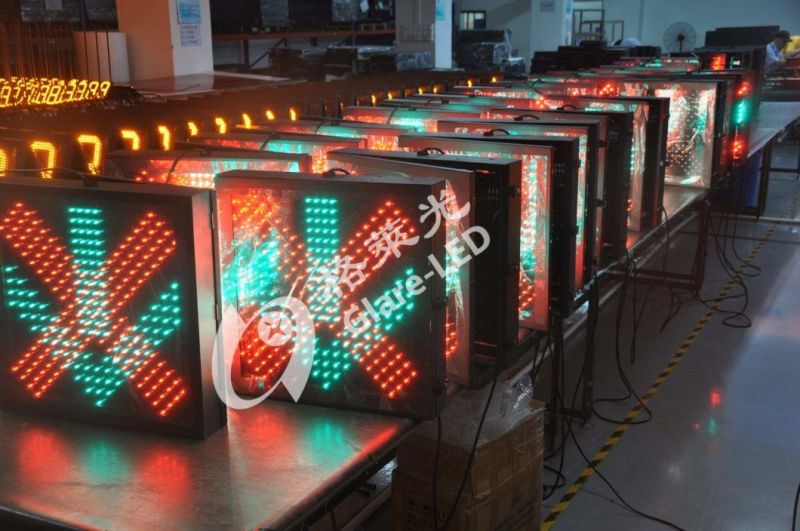 LED Variable Sign X and Down Arrow LED Blank-out Lane Control Signs