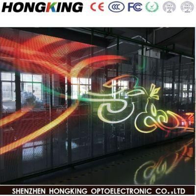 Transparent Display Full Color Indoor Glass LED Screen 500*1000mm