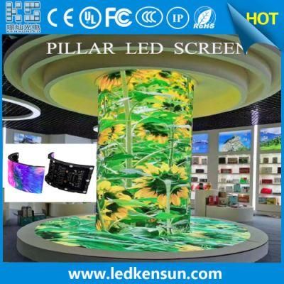 P2 Pillar Circle Curved Sign Indoor Flexible LED Display