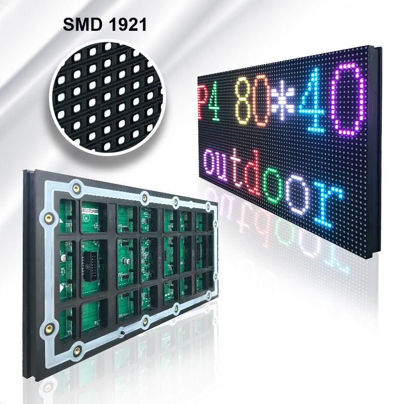 Waterproof Outdoor High Brightness 320X160mm SMD1921 P4 LED Screen Module 4mm SMD1921 P4 LED Panel LED Sign LED Billboard LED Screen Module