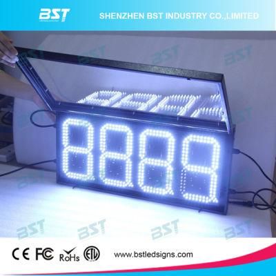 Outdoor Weatherproof White Color LED Gas Price Sign (RF remote)