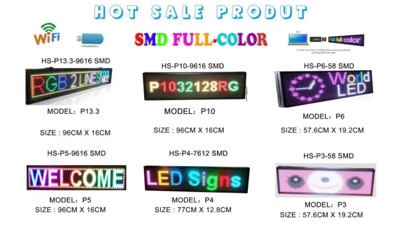 P10 Semi-Outdoor Module Mixed Color LED Display Commercial Rolling Billboard Car Advertising Board