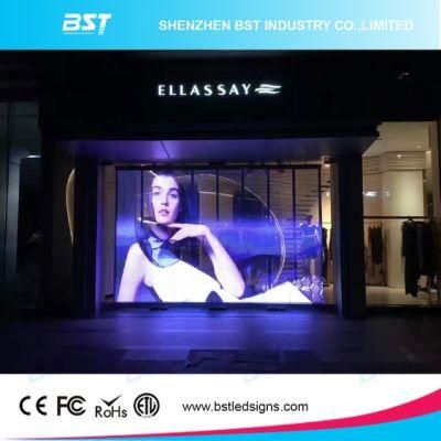 P5mm Transparent Glass LED Display with 80% Transparent Rate