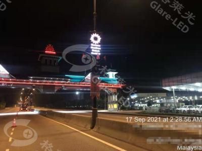 Outdoor Waterproof Digital Advertising High Brightness for Smart City LED Light Pole Icd Screen