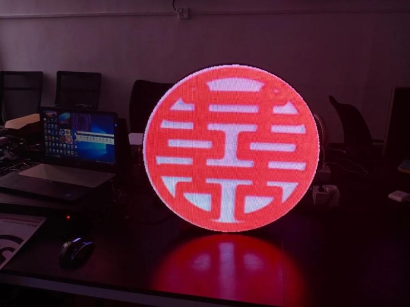 Hot Sale P4 Round Circle Shape Diameter 512mm Double Side Indoor Full Color LED Display Screen