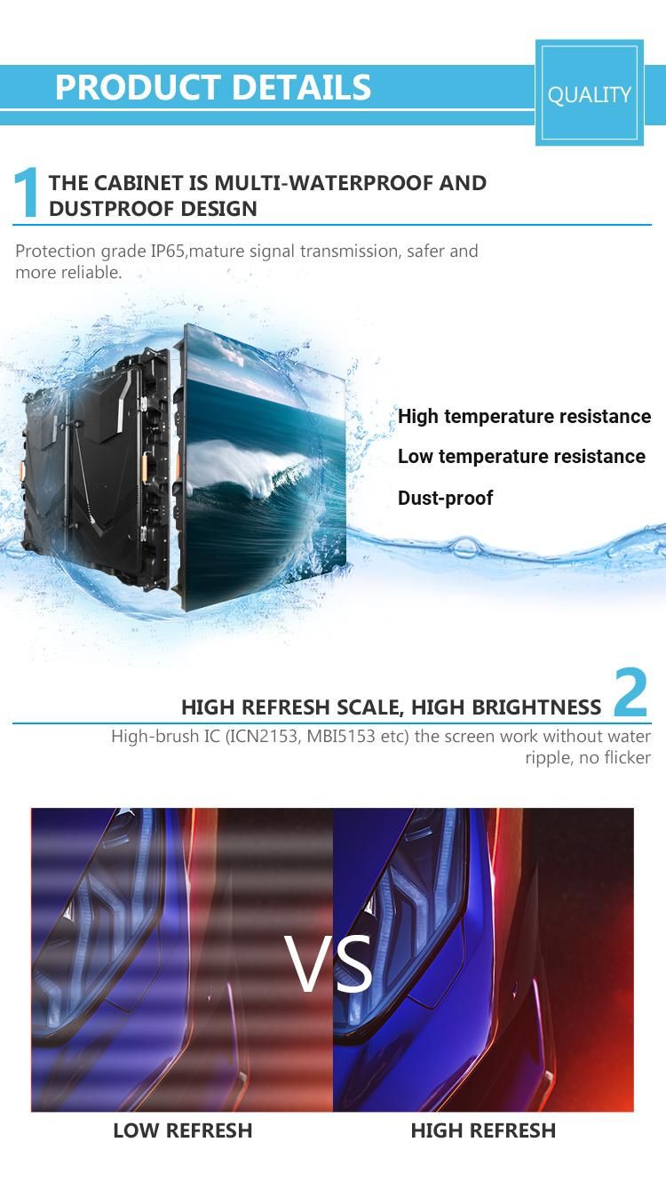 P3.0 Gob Most Cost-Effective Indoor High Refresh Rate RGB High Resolution LED Modules