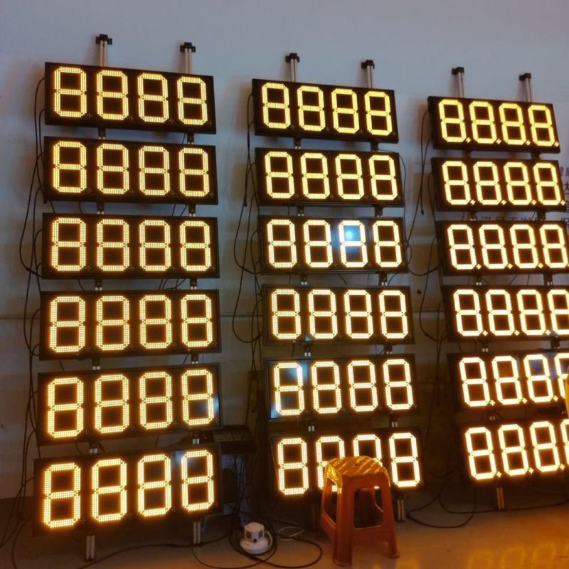 4 Digit 7 Segment LED Display Gas Station Price Sign Digit Height 16 Inch