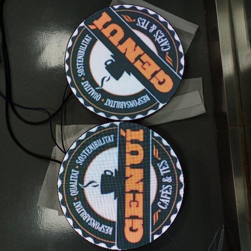 Hot Sale Indoor Full Color P4 Round Circle Shape Diameter 512mm Single Side LED Display Screen