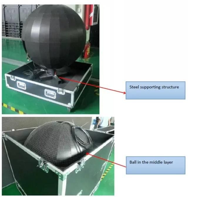 Indoo Diameter 1m 1.3m 1.6m 2m 3m R P4 Sphere LED Display Globe LED Screen