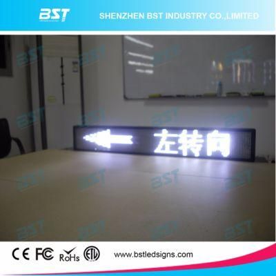 P6 White Color Programmable Taxi Rear Window Moving LED Sign