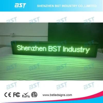 Programmable Semi-Outdoor Green Color LED Moving Sign (P10mm)