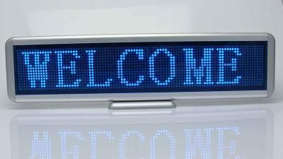 Blue Color Desk LED Moving Sign 16X96