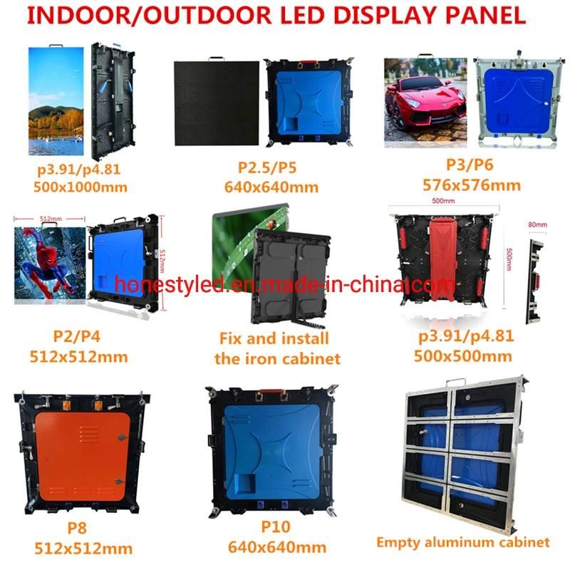Fast Delivery LED Billboard Full Color 1/32 Scan LED Screens 500X500mm/ 500X1000mm SMD RGB P3.91 Pixel Indoor HD LED Display LED Screen Panel