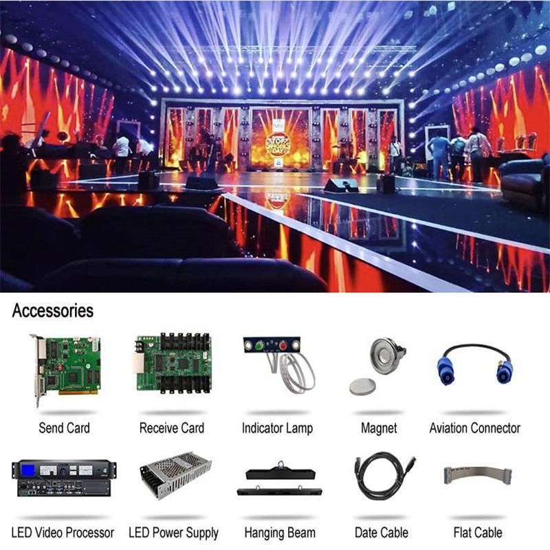 HD P3.91 50X100cm Indoor Rental LED Display with Kinglights SMD2121