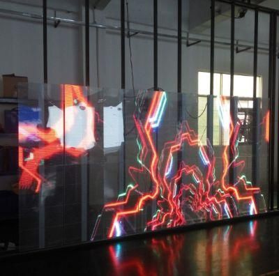 P3.91-7.8 Indoor 1000nits Full Color Transparent Video Wall LED Display
