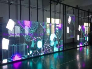 Indoor Full Color Transparent LED Display Board for Glass Wall