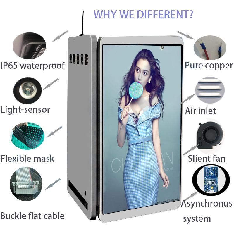 P6 Street Mounted LED Display Screen Pole Display with 4G Integrated Control