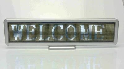 White Color LED Desktop Display 16X96