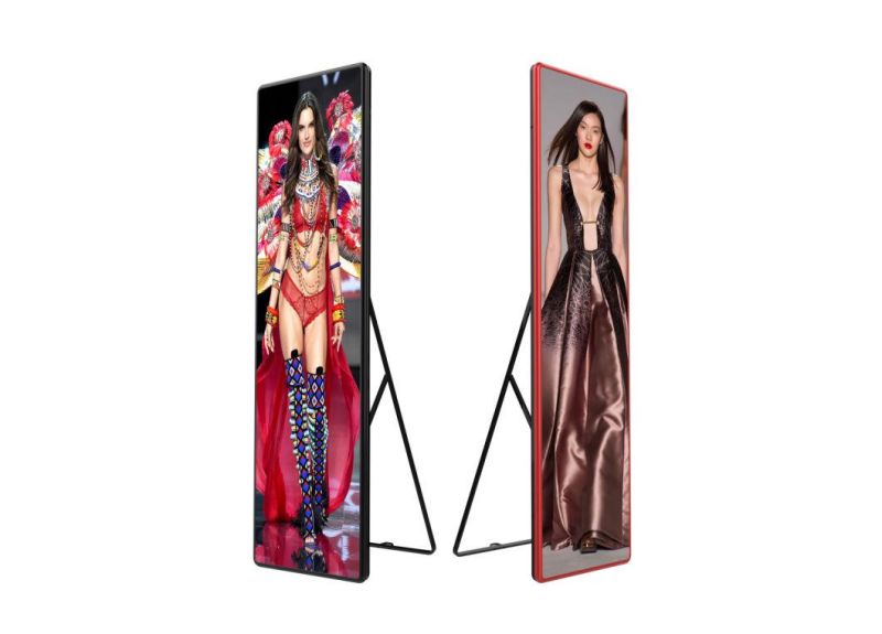 576*1920mm Stand Mirror Indoor Screen P3 Poster LED Display for Mall Ads