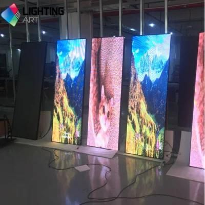 New Smart Media P2.5 Indoor Mirror Standing LED Display Poster Screen for Exhibition with WiFi 3G 4G Wireless