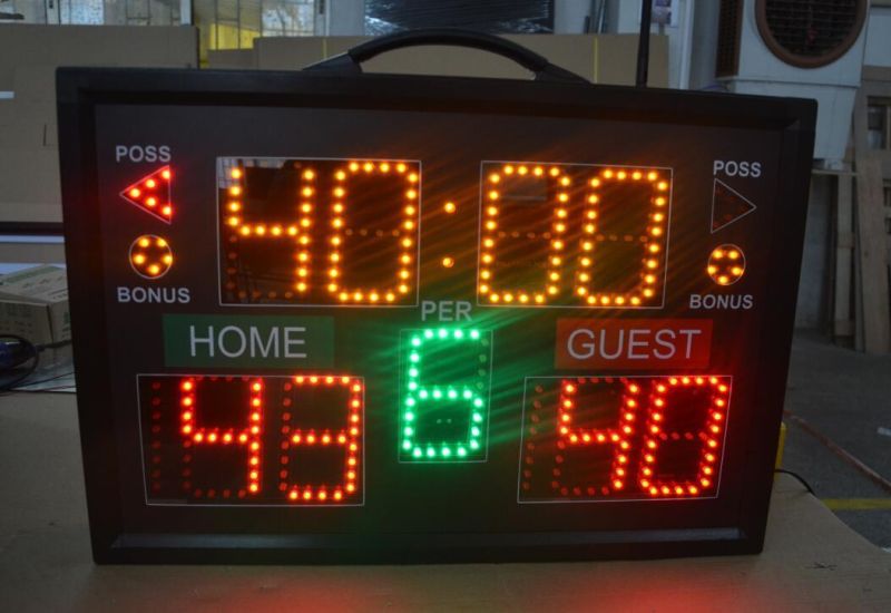 IP54 Football Scoreboard LED Digits Sign Basketball Portable Scoreboard