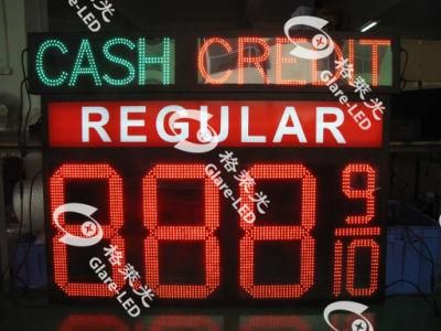 Credit Cash LED Gas Price Panel Gas Price Sign 16 Inch for Gas Station