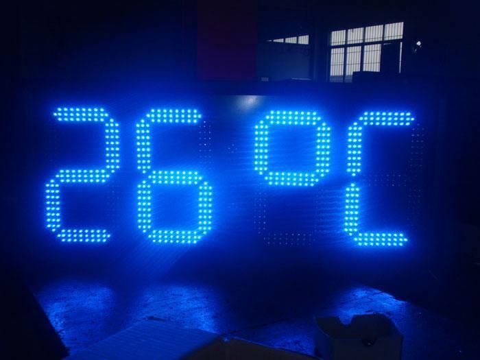 LED Temperature Display and Outdoor LED Clock Temperature Display